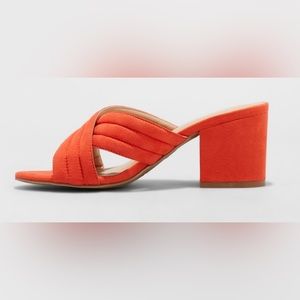 A New Day MIRIAM SLIP ON PUMP Mule, coral, size9.5 new
